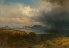 Storm over Lake Balaton, 1851. Creator: Alexander Brodszky
