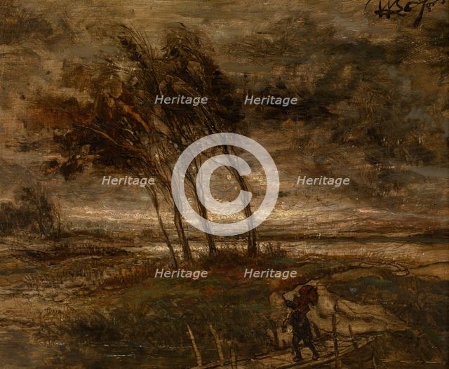 Storm Landscape, 1875. Creator: Willem Linnig II.