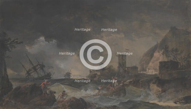 Storm, n.d.. Creator: Attributed to John Lewis Krimmel (1786-1821).