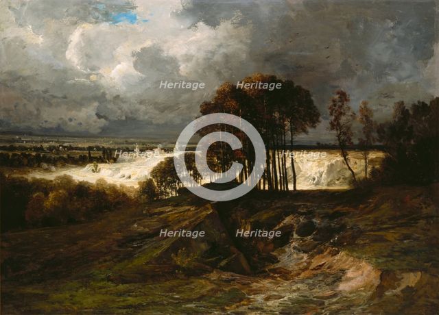 Storm: The Quarry at Montmartre, between 1820 and 1840. Creator: Georges Michel.