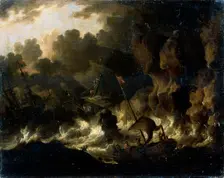Stormy Sea 17th century. Artist: Dutch Master