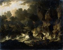 Stormy Sea 17th century. Artist: Dutch Master