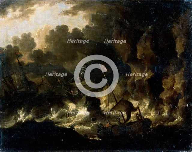 'Stormy Sea', 17th century. Artist: Dutch Master