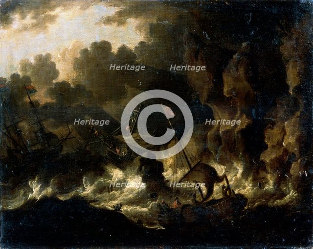 'Stormy Sea', 17th century. Artist: Dutch Master