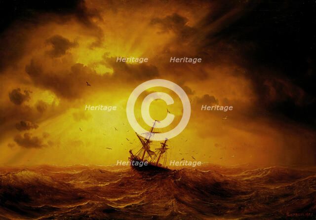 Stormy Sea, 1857. Creator: Markus Larsson.