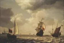 Stormy Sea with Sailing Ships, 1640. Creator: Simon de Vlieger
