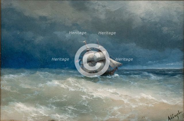 Stormy Sea. Artist: Aivazovsky, Ivan Konstantinovich (1817-1900)