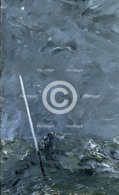 Stormy Sea. Buoy without Top Mark, 1892. Creator: August Strindberg.