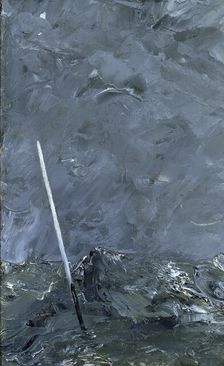 Stormy Sea. Buoy without Top Mark, 1892. Creator: August Strindberg