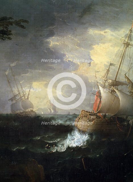 'Stormy sea', c1700-1750. (Detail).   Artist: Leonardo Coccorante