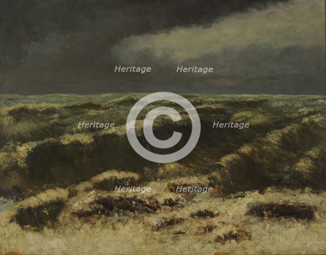 Stormy Sea (Mer Orageuse) . Creator: Courbet, Gustave (1819-1877).