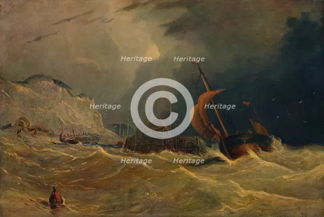 'Stormy Seascape', c1830, (1938). Artist: Unknown.