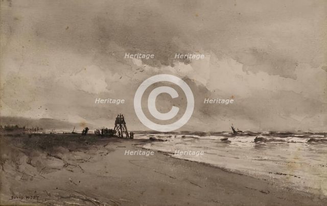 Stormy Weather, Moray Firth, 1875-1899. Creator: David West.