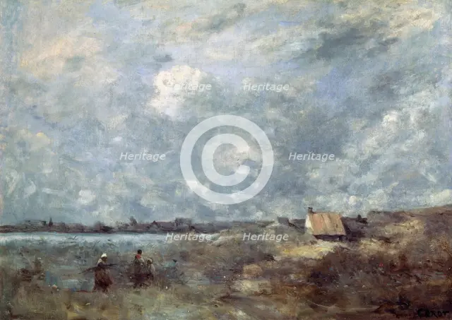 'Stormy Weather. Pas de Calais', c1870.  Artist: Jean-Baptiste-Camille Corot    