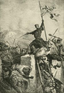 Storming of Constantinople by Baldwin, Count of Flanders (1204), 1890. Creator: Unknown