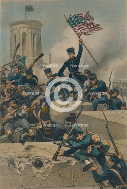 Storming of Chapultepec, 1877. Artist: Unknown