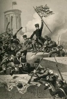 Storming of Chapultepec (1878). Creator: Unknown