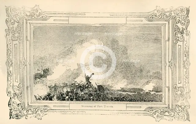 'Storming of Fort Teneria', 1849. Creator: Unknown.