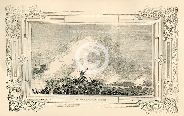 'Storming of Fort Teneria', 1849. Creator: Unknown.