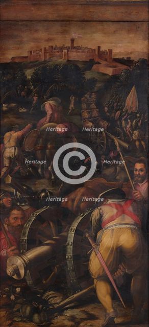 Storming of Monteriggioni, 1563-1565. Artist: Vasari, Giorgio (1511-1574)