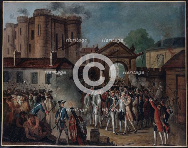 Storming of the Bastille. Arrest of M. de Launay, July 14, 1789. Creator: Unknown.
