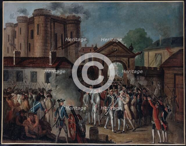 Storming of the Bastille. Arrest of M. de Launay, July 14, 1789. Creator: Unknown.