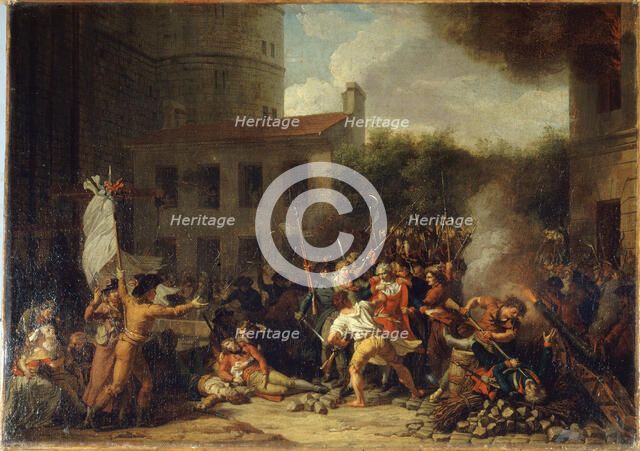 Storming of the Bastille, July 14, 1789. Creator: Charles Thevenin.