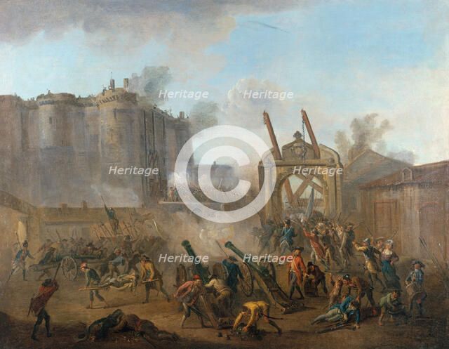 Storming of the Bastille, July 14, 1789. Creator: Jean-Baptiste Lallemand.
