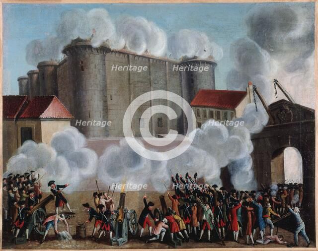 Storming of the Bastille, July 14, 1789. Creator: Unknown.