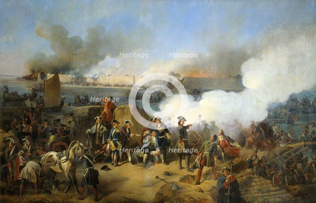 Storming of the Swedish Nöteburg Fortress by Russian Troops, 11 October 1702 (1846).  Artist: Alexander von Kotzebue