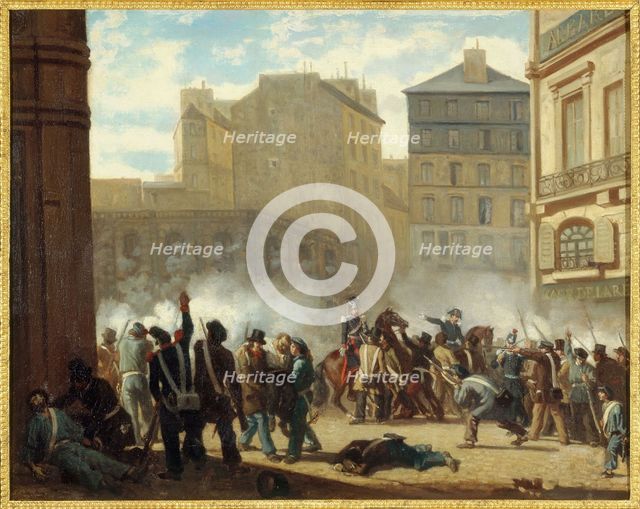 Storming of the water tower, place du Palais-Royal, February 24, 1848. Creator: Unknown.