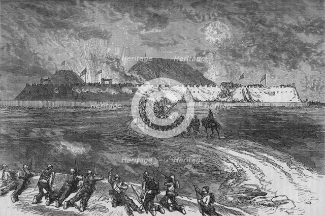 'Storming the Takoo Forts', c1880. Artist: Unknown.
