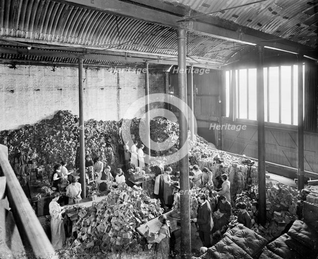 Storage area, Hampton's Munitions Works, Lambeth, London, 1914-1918. Artist: Bedford Lemere and Company
