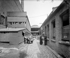 Storage areas, Hampton's Munitions Works, Lambeth, London, 1914-1918. Artist: Bedford Lemere and Company
