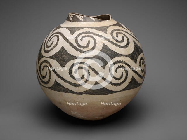 Storage Jar with Horizontal Bands of Interlocking Scrolls, A.D. 875/1130. Creator: Unknown.