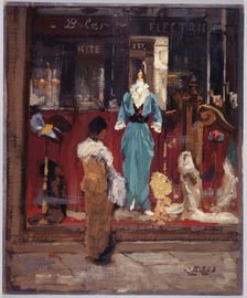 Storefront of a fashion shop, c1910. Creator: Eugene Louis Gillot
