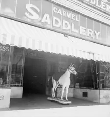 Storefront of San Joaquin Valley town, Fresno, on U.S. 99, California, 1939. Creator: Dorothea Lange