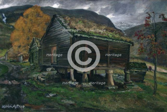 Storehouse in Jolster, painted before 1905. Creator: Nikolai Johannes Astrup.