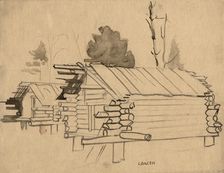 Storehouses, Selkups, 1920. Creator: A. G. Vargin