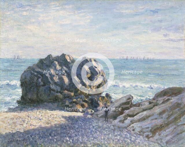 'Storr's Rock, Lady's Cove, evening', 1897. Artist: Alfred Sisley.