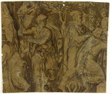 Story of Niobe: Youth with Horse; Worshippers, n.d. Creator: Unknown