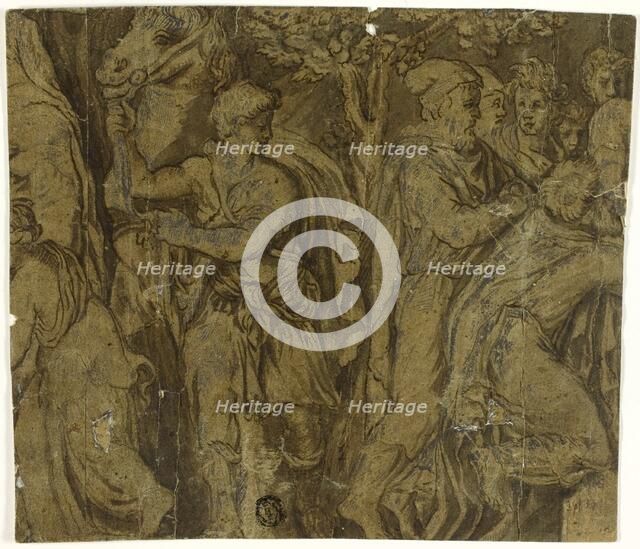 Story of Niobe: Youth with Horse; Worshippers, n.d. Creator: Unknown.