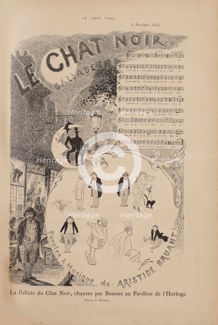 Story of the Famous Cabaret Le Chat Noir, Le Chat Noir magazine, 1884. Creator: Steinlen, Théophile Alexandre (1859-1923).