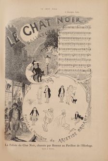Story of the Famous Cabaret Le Chat Noir, Le Chat Noir magazine, 1884. Creator: Steinlen, Théophile Alexandre (1859-1923)