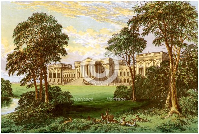 Stowe Park, Buckinghamshiere, home of the Duke and Marquis of Buckingham and Chandos, c1880. Artist: Unknown