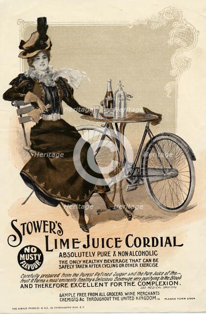 Stower's Lime Juice Cordial, 19th century. Artist: Unknown