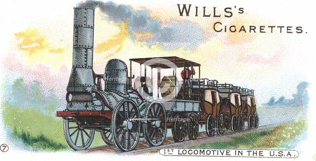 'Stourbridge Lion', steam locomotive, c1830 (1900). Creator: Unknown.