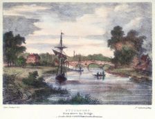 Stourport-on-Severn, Worcestershire, from above the bridge, c1795. Creator: Samuel Ireland