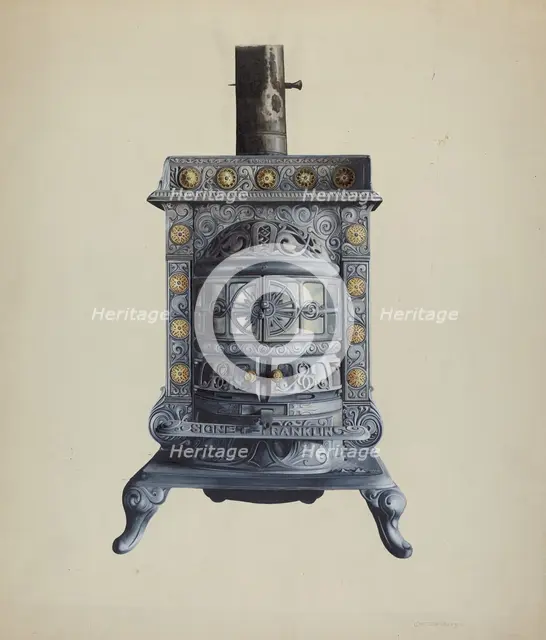 Stove, c. 1937. Creator: Einar Heiberg.