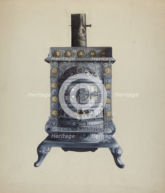 Stove, c. 1937. Creator: Einar Heiberg.